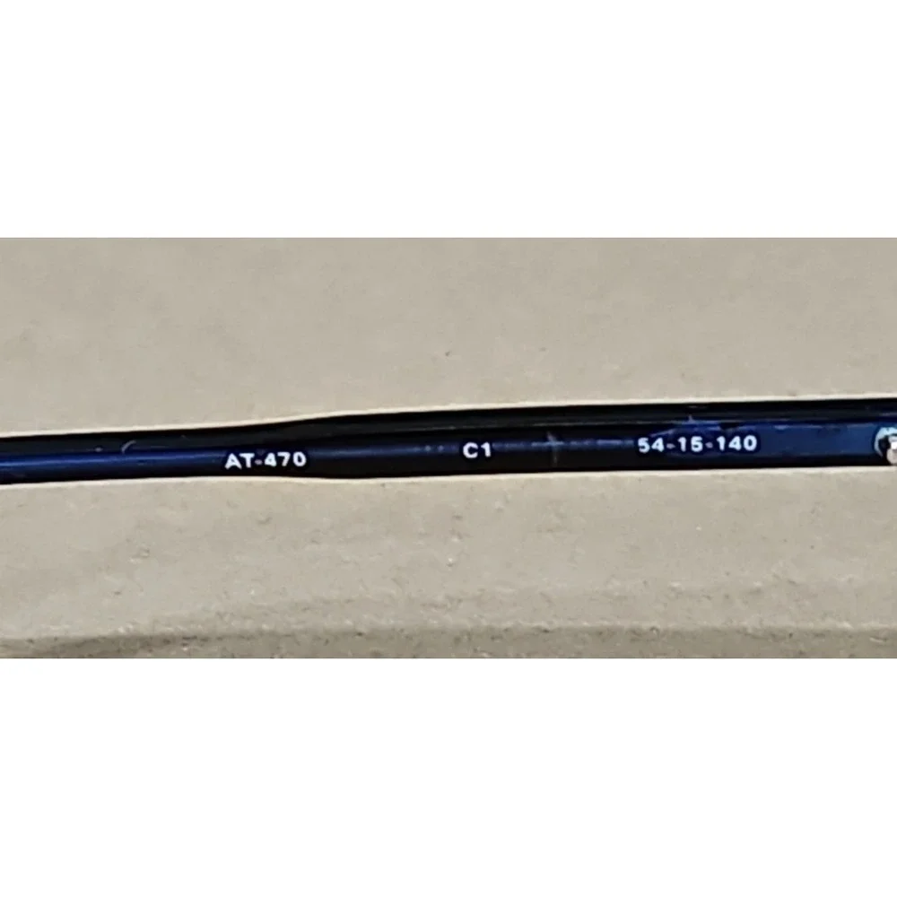 Adin Thomas Eyeglasses Frames AT-470 C1 Clear Brown Blue Square 54-15-140